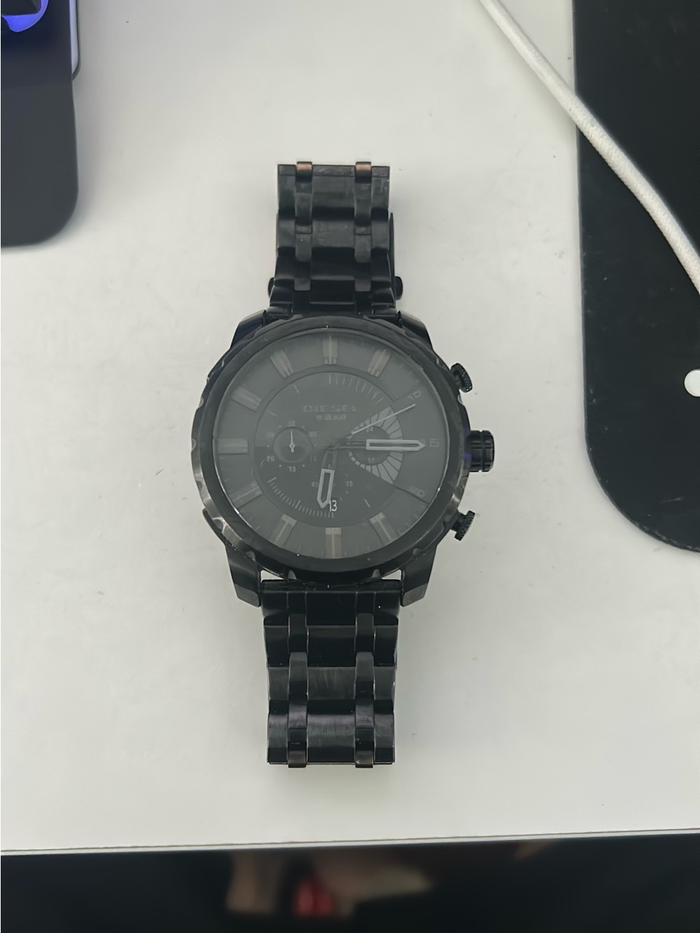 Diesel Black Stainless Steel Chronograph Watch